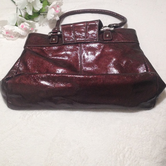 NUOVEDIVE Italian BRONZE BROWN Shiny Genuine LEATHER SHOULDER BAG - Picture 13 of 15